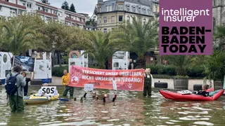 Protesters target Baden-Baden meeting with climate stunt